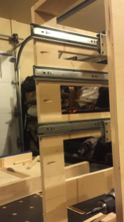 Interior Drawer View Crafting the Cabinet Doors for our travel trailer turned tiny house remodel